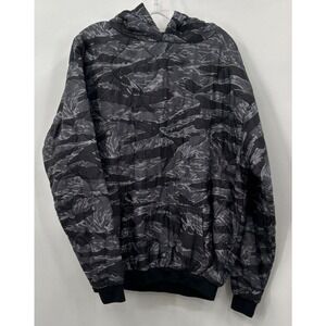 Zero Foxtrot Contraband Quilted Hoodie Mens Medium Tiger Stripe Camo Grey Black